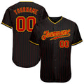 Black Red Pinstripe Custom Baseball Jersey Stitched Team Uniform Performance Personalized Gift